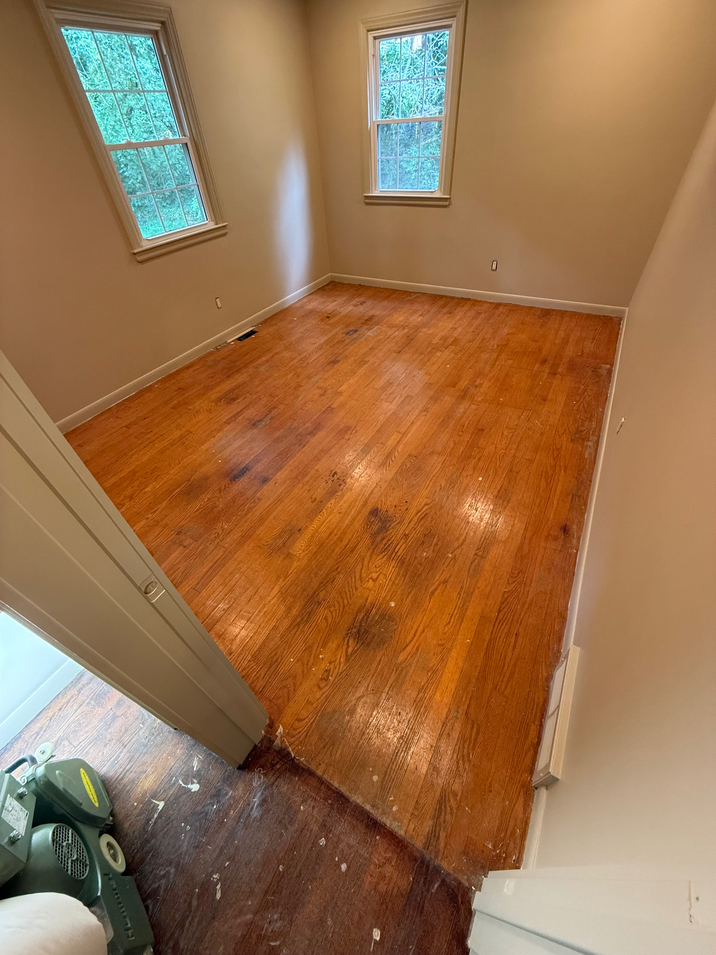 Red Oak Under Carpet, Brought Back before restoration