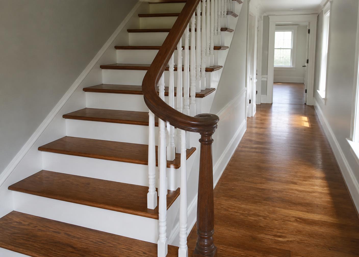 Farmhouse Staircase Restoration in Black Mountain after restoration